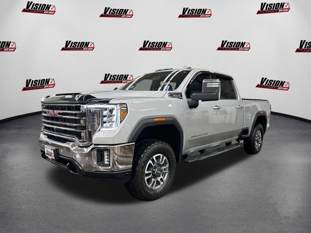 Quicksilver Metallic 2022 GMC Sierra 3500HD SLT Crew Cab 4WD Pickup Truck Four-Wheel Drive Automatic