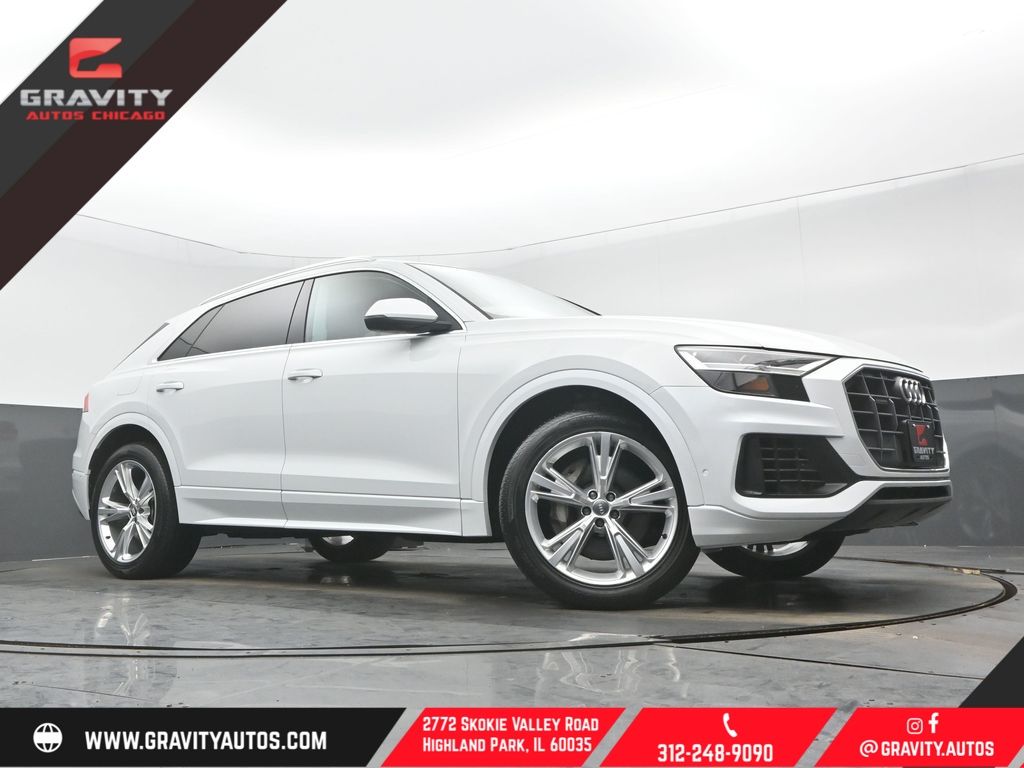 Glacier White Metallic 2019 Audi Q8 quattro Premium Plus 55 TFSI SUV / Crossover All-Wheel Drive 8-Speed Automatic