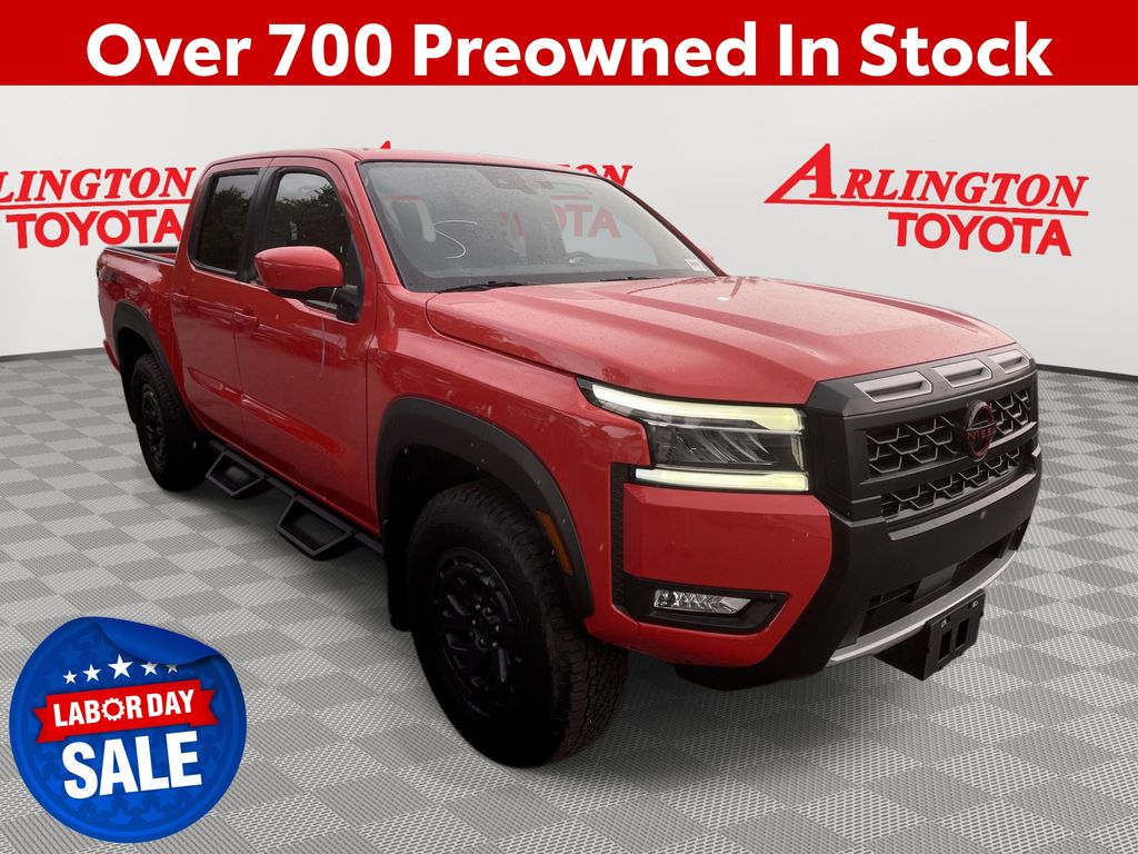 Afterburn Orange 2025 Nissan Frontier Pickup Truck Four-Wheel Drive 9-Speed Automatic Overdrive