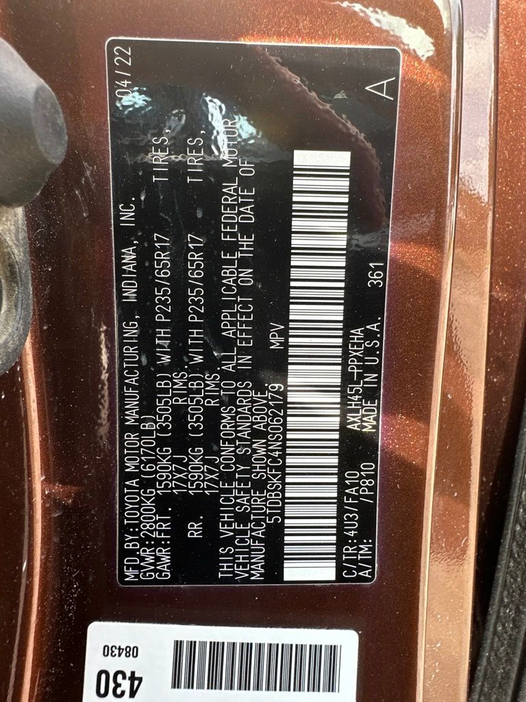 Used 2022 Toyota Sienna Van