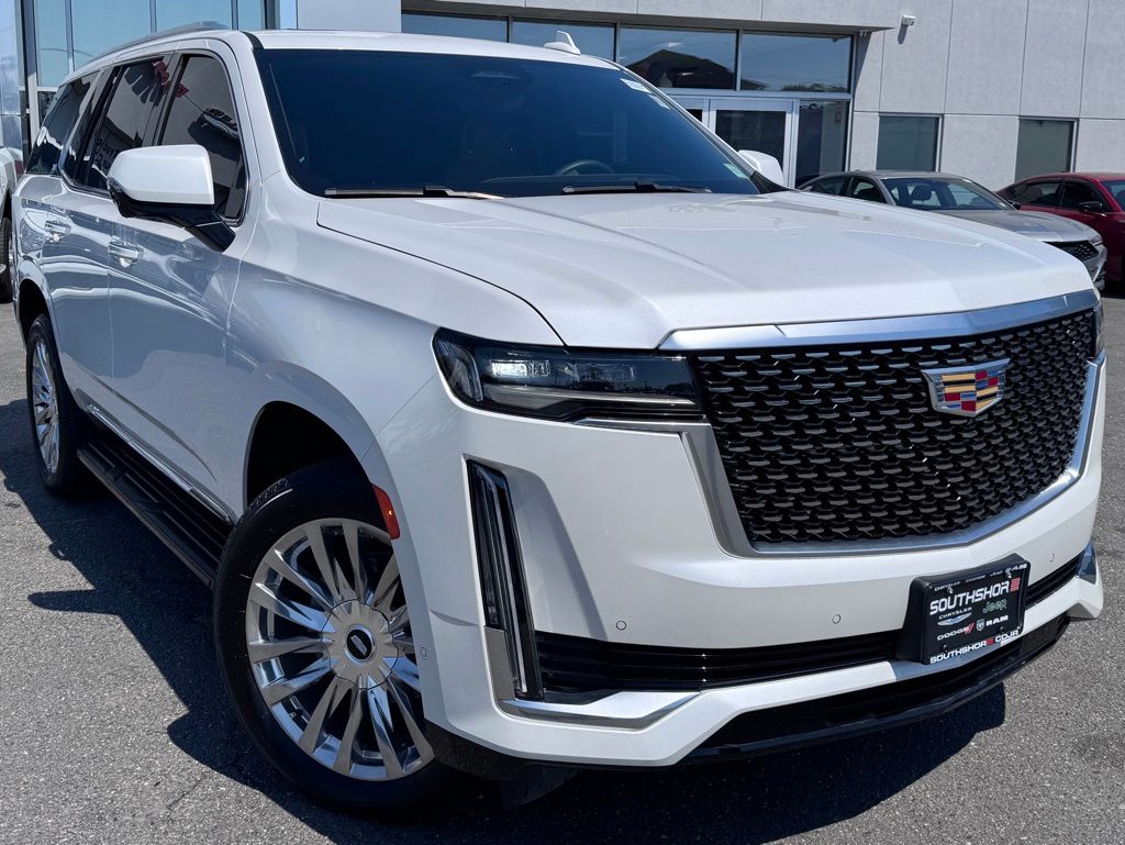 Crystal White Tricoat 2023 Cadillac Escalade Premium Luxury RWD SUV / Crossover Rear-Wheel Drive Automatic