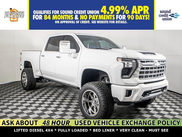 Summit White 2024 Chevrolet Silverado 3500HD LTZ Crew Cab 4WD Pickup Truck Four-Wheel Drive Automatic