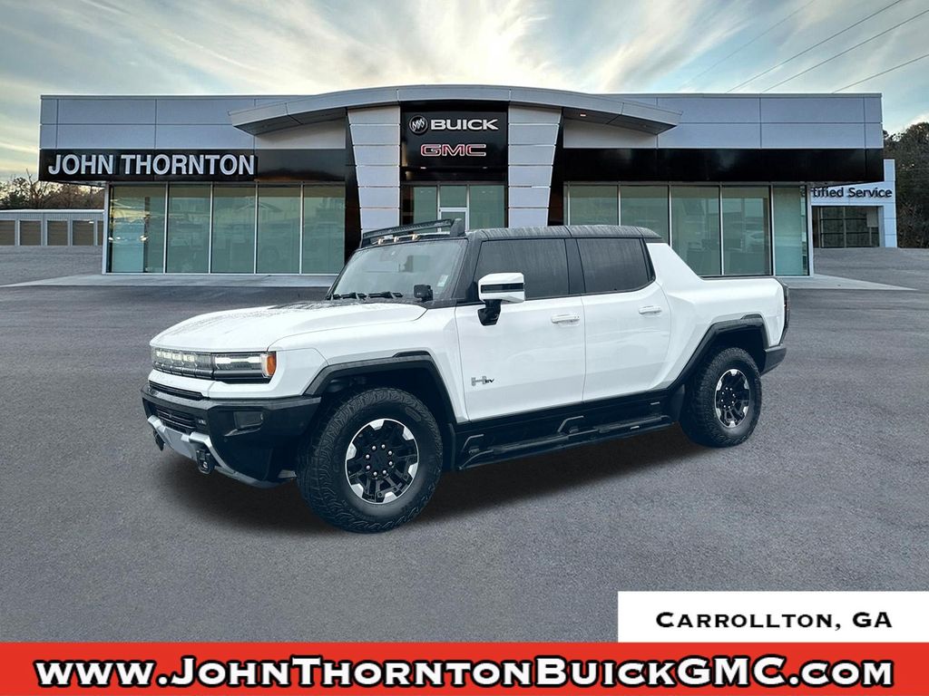 Interstellar White 2023 GMC Hummer EV Pickup 3X Crew Cab AWD Pickup Truck All-Wheel Drive 1-Speed Automatic