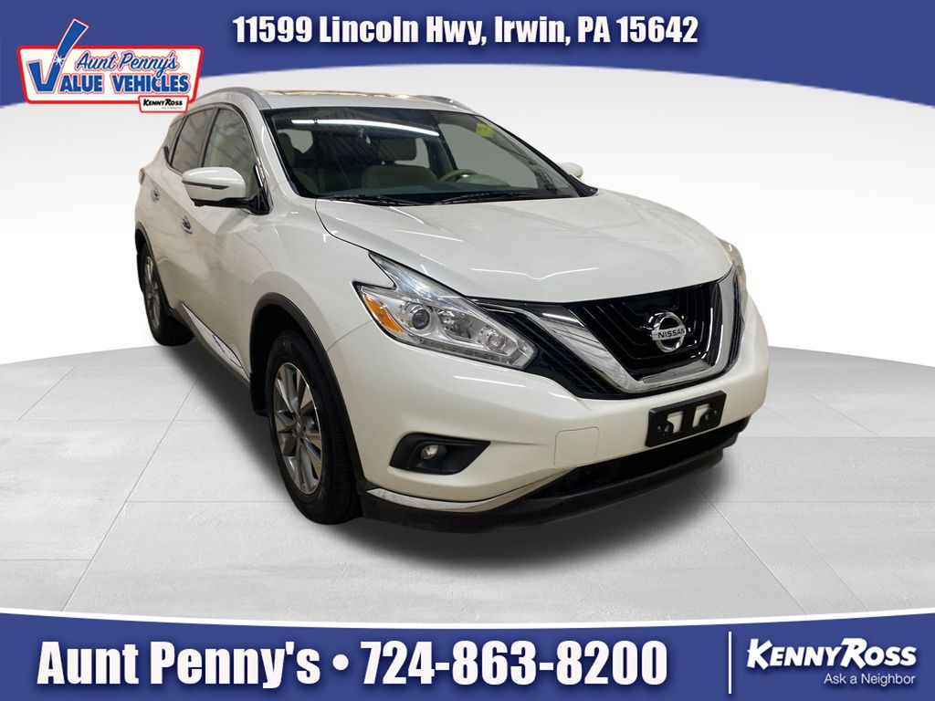 Pearl White 2016 Nissan Murano SUV / Crossover All-Wheel Drive Continuously Variable Transmission