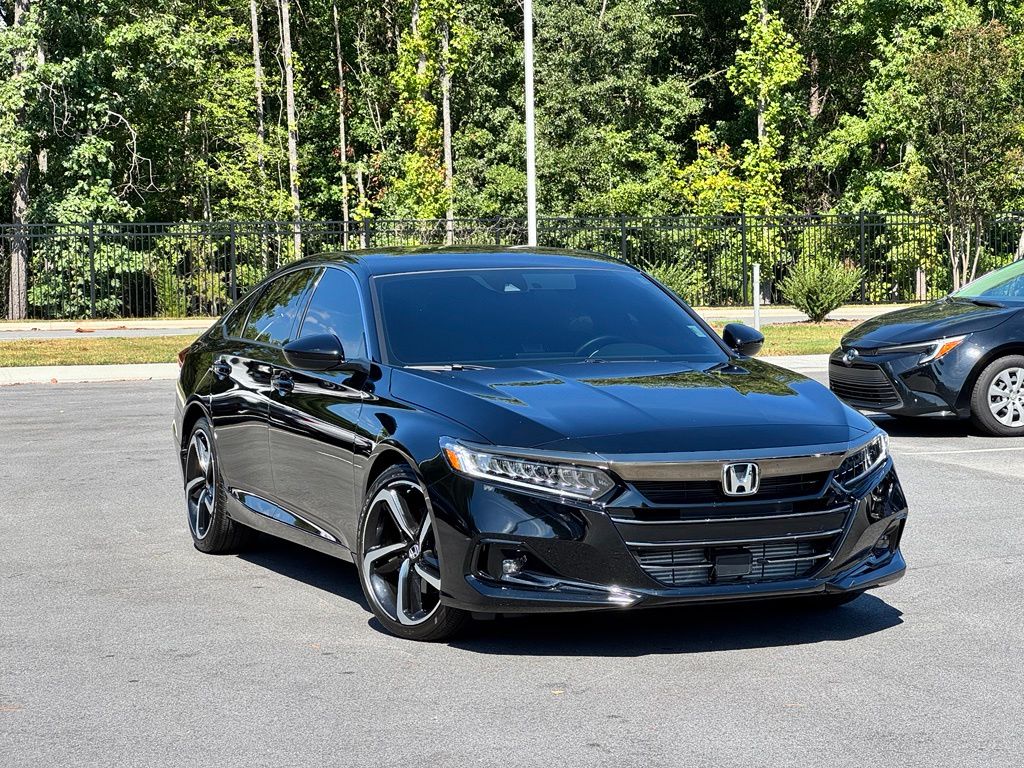 Crystal Black Pearl 2021 Honda Accord Sedan Front-Wheel Drive Continuously Variable Transmission