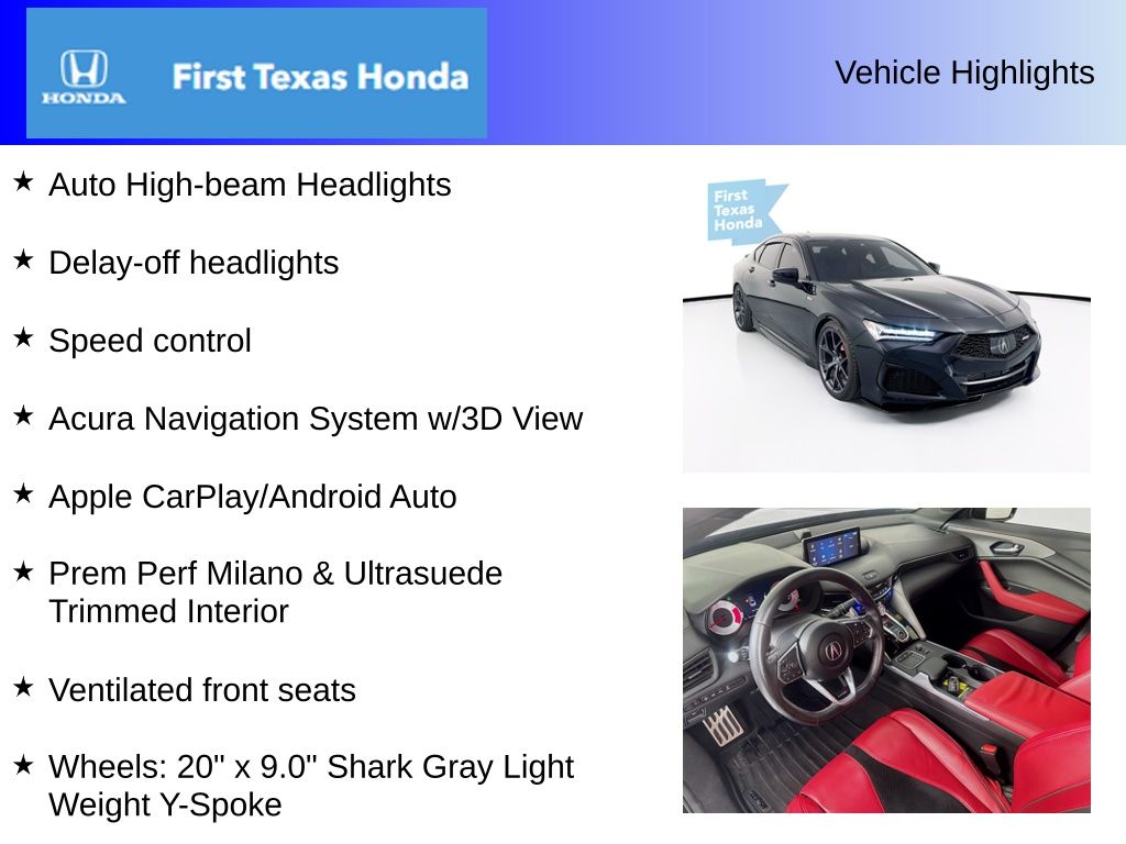 Used Car 2023 Acura Tlx  Type S For Sale Under $50,000 In Austin, Texas