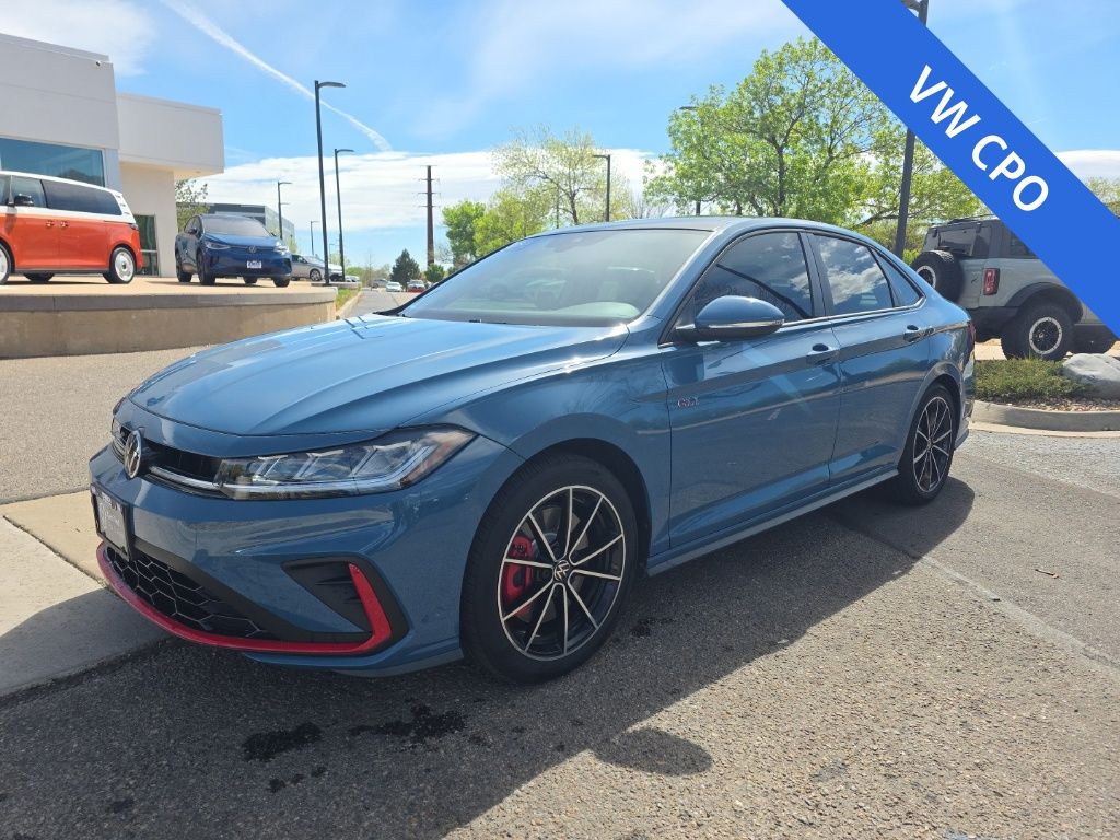 Blue 2025 Volkswagen Jetta GLI Autobahn FWD Sedan Front-Wheel Drive 6-Speed Manual