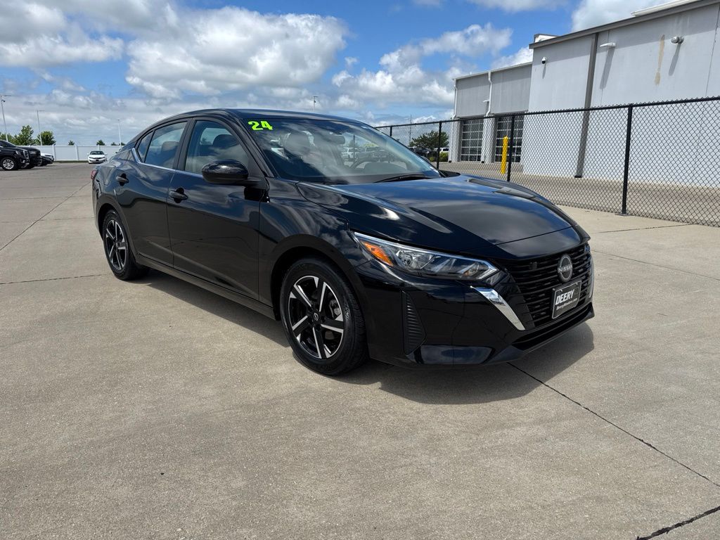 Super Black 2024 Nissan Sentra SV FWD Sedan Front-Wheel Drive Continuously Variable Transmission