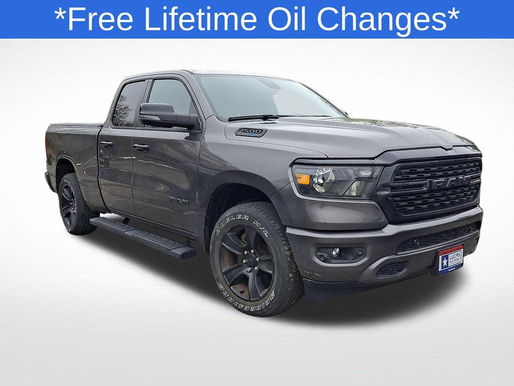 Gray (Granite Crystal Metallic Clearcoat) 2023 RAM 1500 Big Horn Quad Cab 4WD Pickup Truck Four-Wheel Drive 8-Speed Automatic