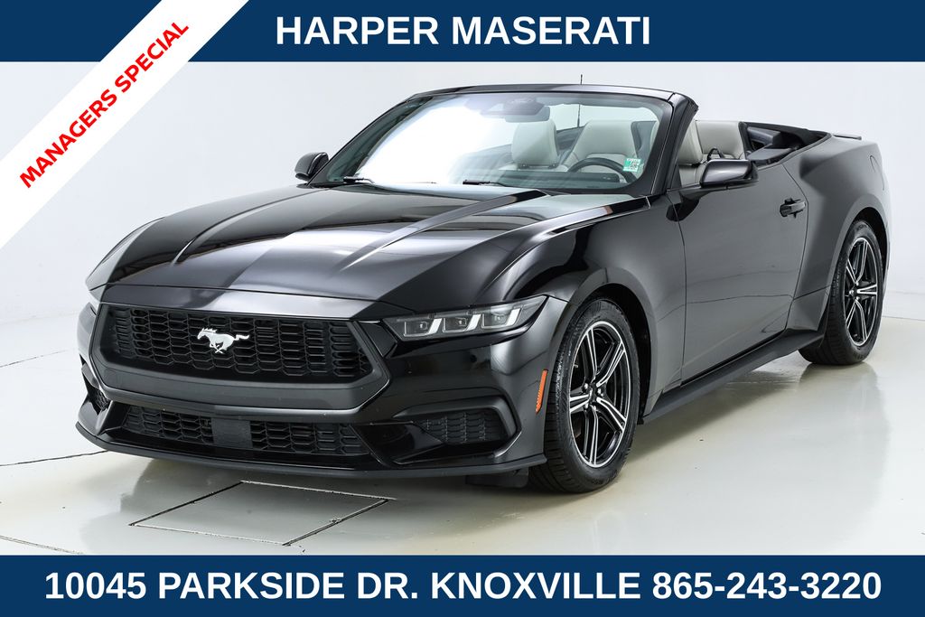 Shadow Black 2024 Ford Mustang Convertible Rear-Wheel Drive Automatic