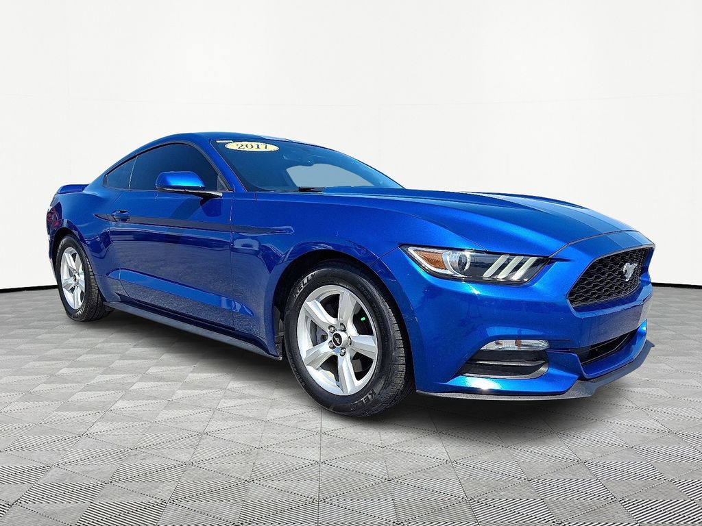 Lightning Blue Metallic 2017 Ford Mustang V6 Coupe RWD Coupe Rear-Wheel Drive 6-Speed Automatic
