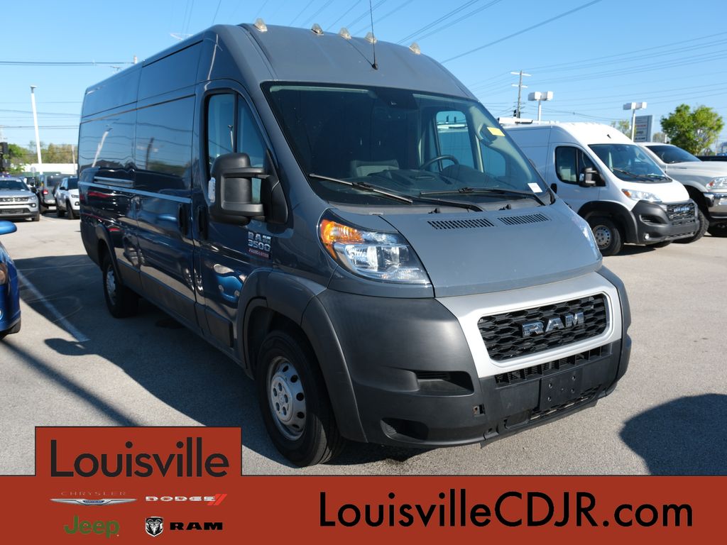 Gray (Granite Crystal Metallic Clearcoat) 2021 RAM ProMaster 3500 159 High Roof Extended Cargo Van FWD Van Front-Wheel Drive 6-Speed Automatic