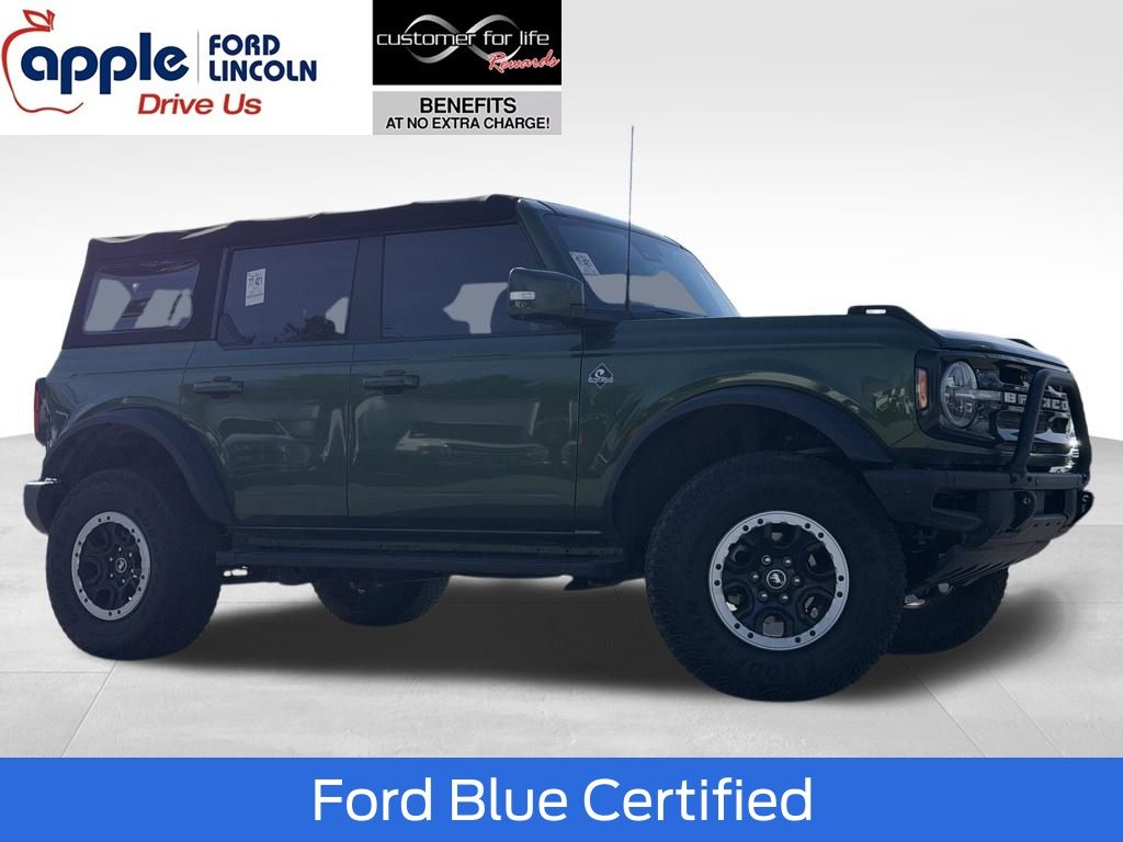 Green Metallic 2022 Ford Bronco Outer Banks Advanced 4-Door 4WD SUV / Crossover Four-Wheel Drive Automatic