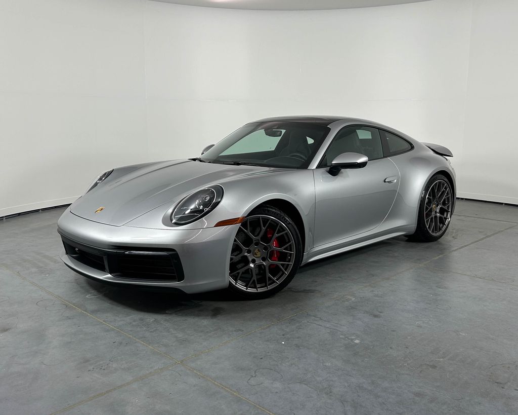 Silver 2024 Porsche 911 Carrera S Coupe RWD Coupe Rear-Wheel Drive 8-Speed Automatic
