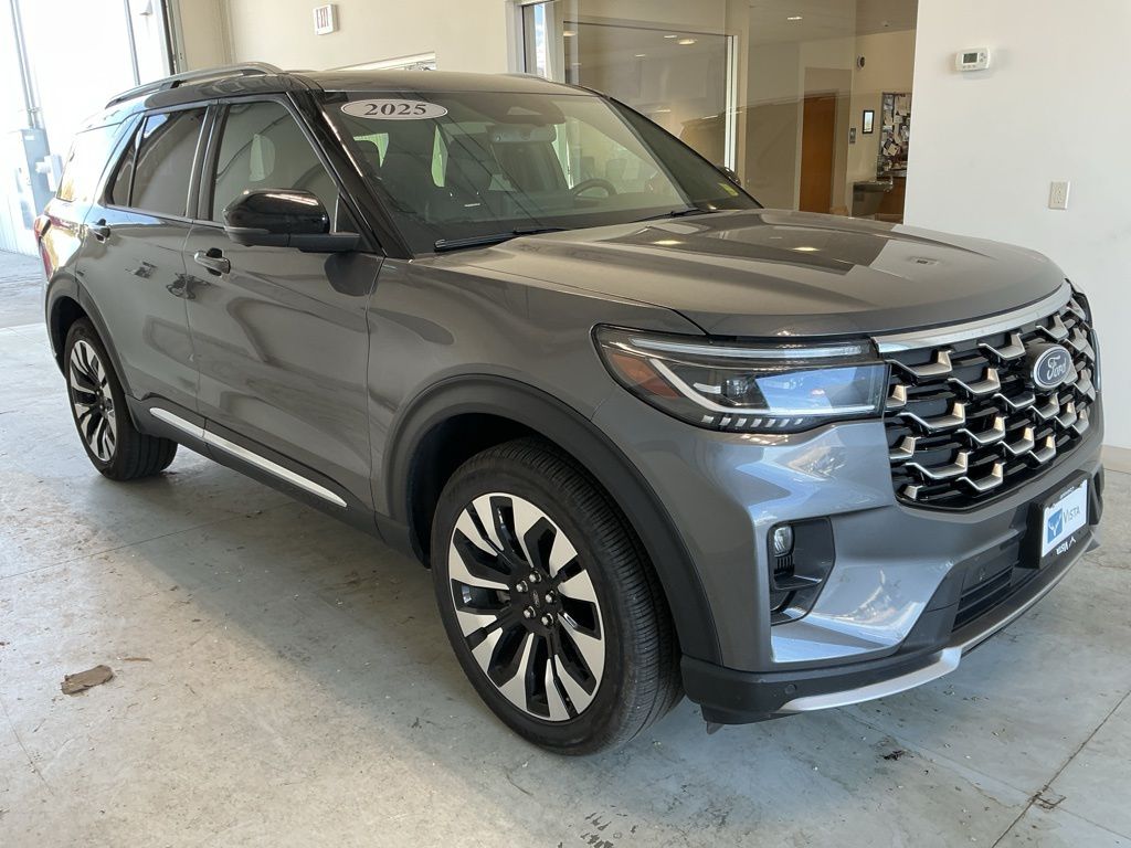 Gray Metallic 2025 Ford Explorer Platinum AWD SUV / Crossover All-Wheel Drive Automatic