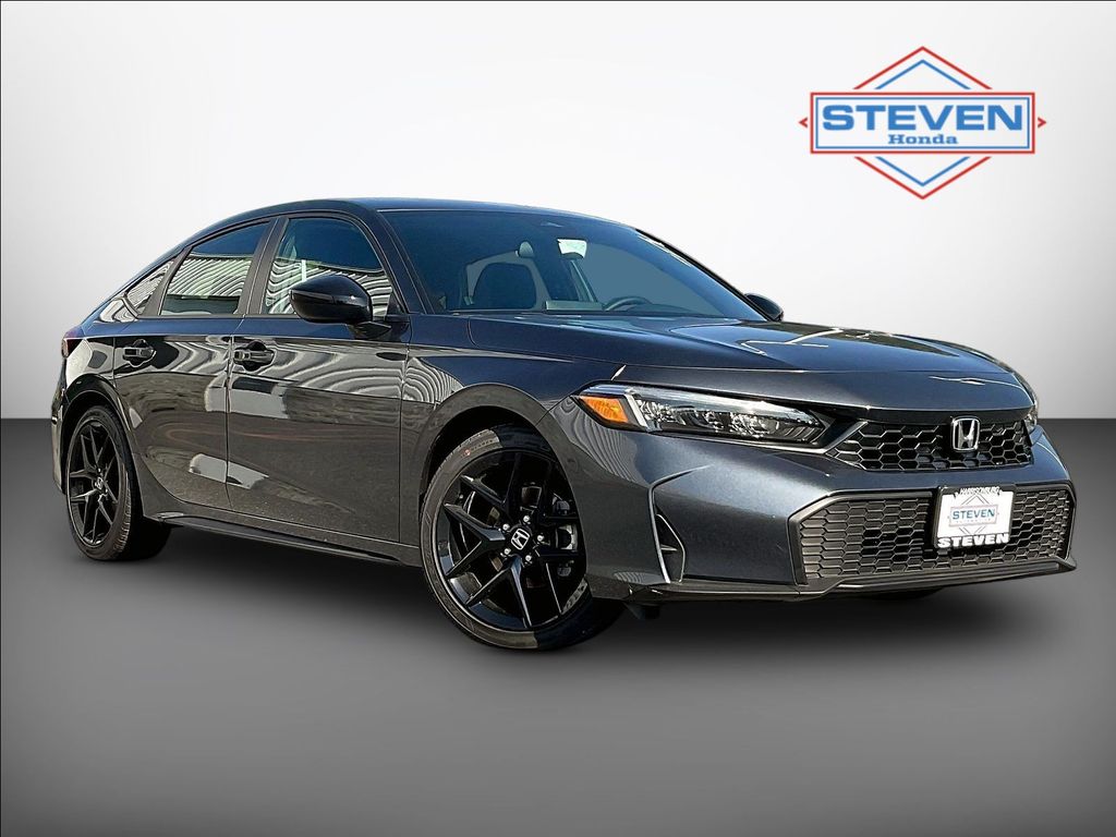 Meteorite Gray Metallic 2026 Honda Civic Hatchback Hatchback Front-Wheel Drive Continuously Variable Transmission