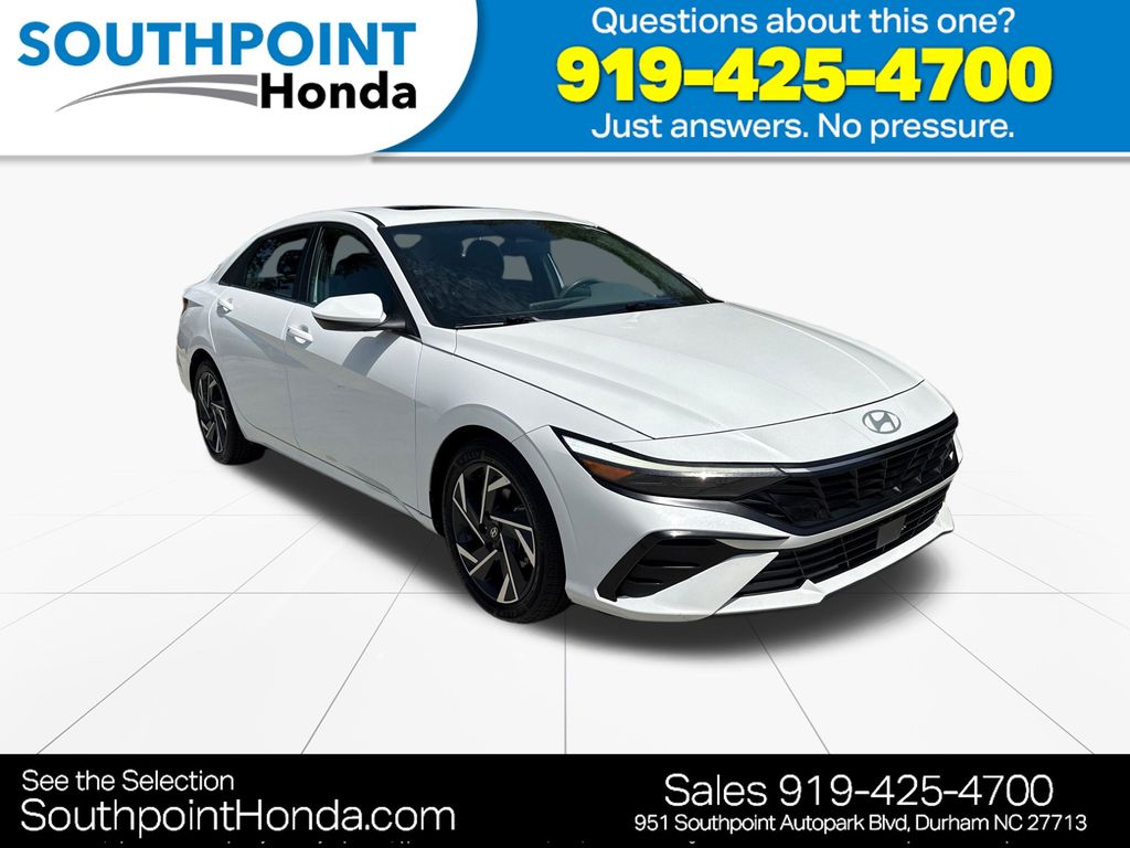 Serenity White 2025 Hyundai Elantra Sedan Front-Wheel Drive Continuously Variable Transmission
