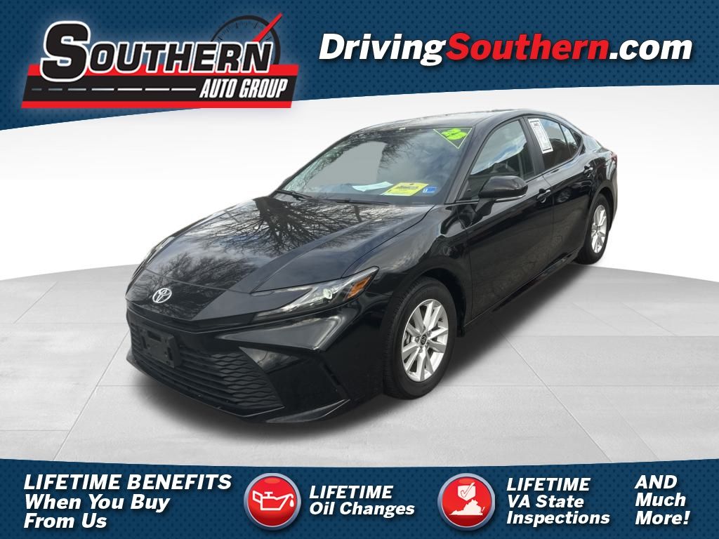Midnight Black Metallic 2025 Toyota Camry SE FWD Sedan Front-Wheel Drive Continuously Variable Transmission