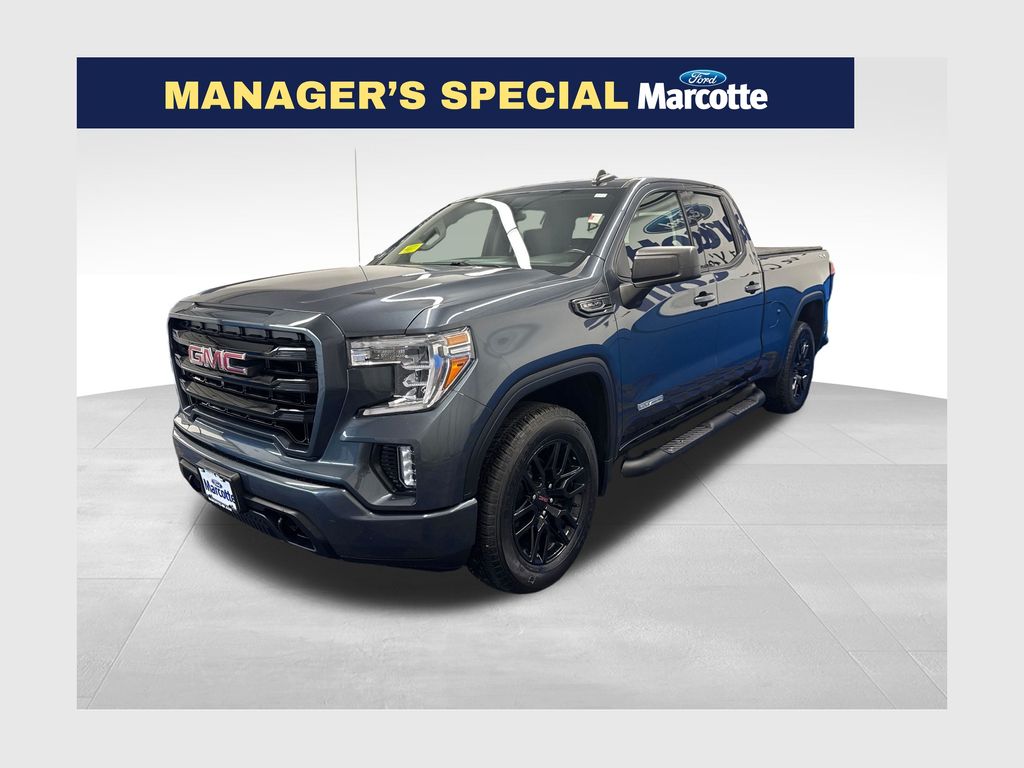 Gray (Dark Sky Metallic) 2021 GMC Sierra 1500 Elevation Double Cab 4WD Pickup Truck Four-Wheel Drive 8-Speed Automatic