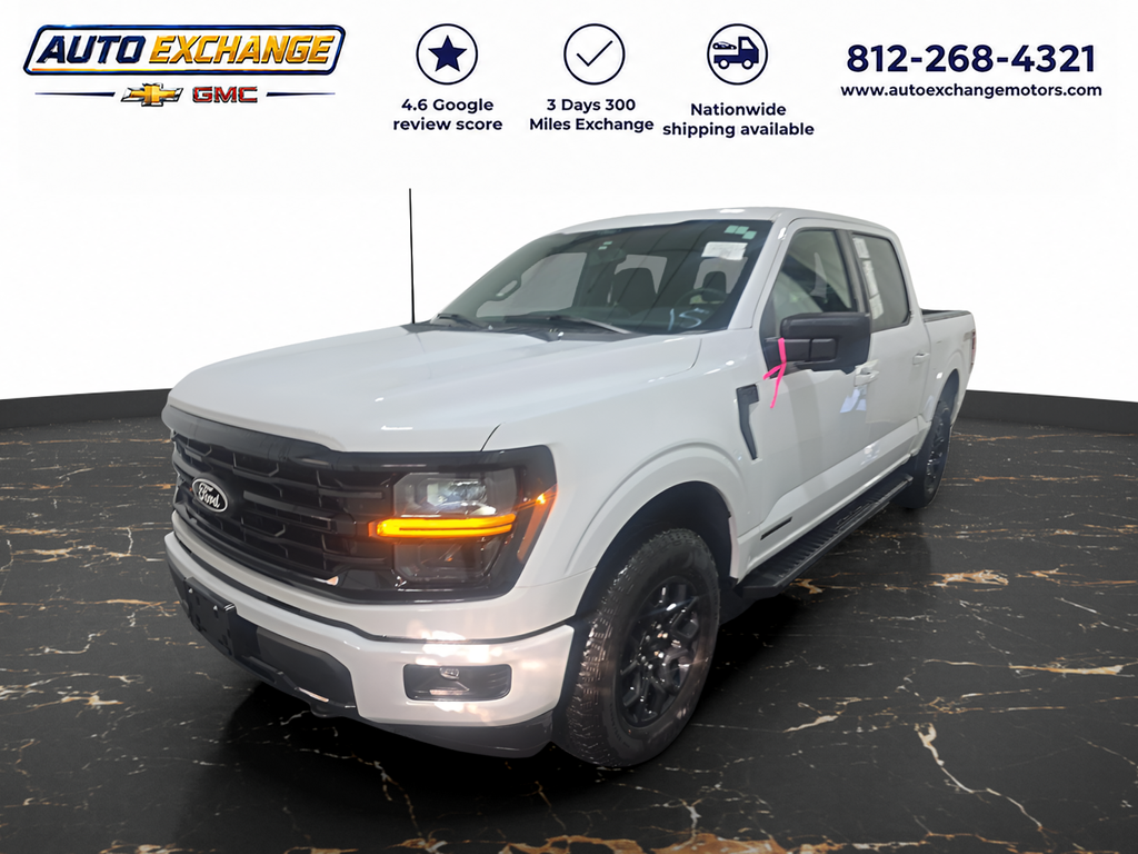 White 2024 Ford F-150 Pickup Truck Four-Wheel Drive Automatic