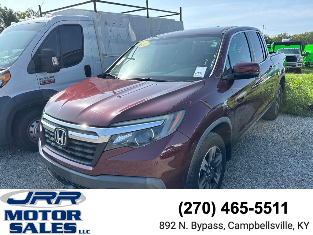 Red (Burgundy) 2017 Honda Ridgeline Pickup Truck All-Wheel Drive 6-Speed Automatic