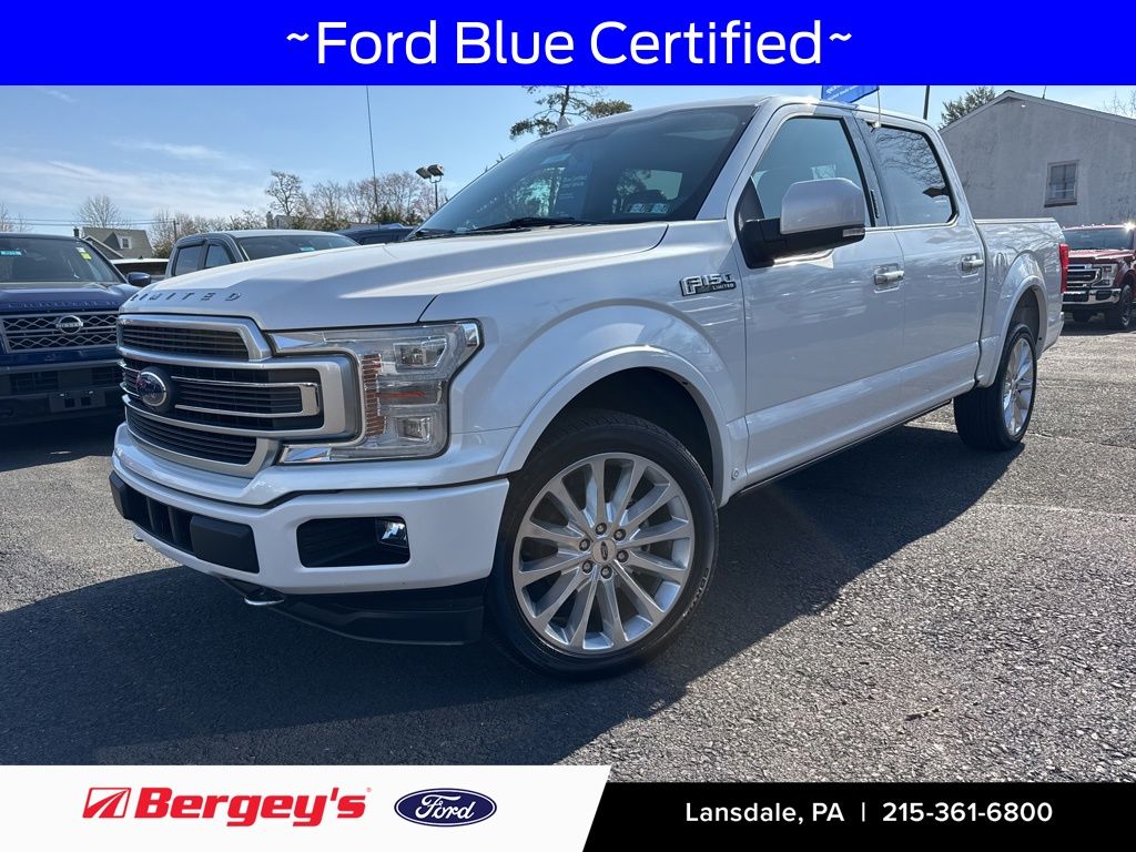 White Platinum 2018 Ford F-150 Limited SuperCrew 4WD Pickup Truck Four-Wheel Drive 10-Speed Automatic