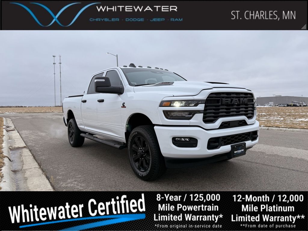 Bright White Clearcoat 2026 RAM 2500 Tradesman Crew Cab 4WD Pickup Truck Four-Wheel Drive 8-Speed Automatic