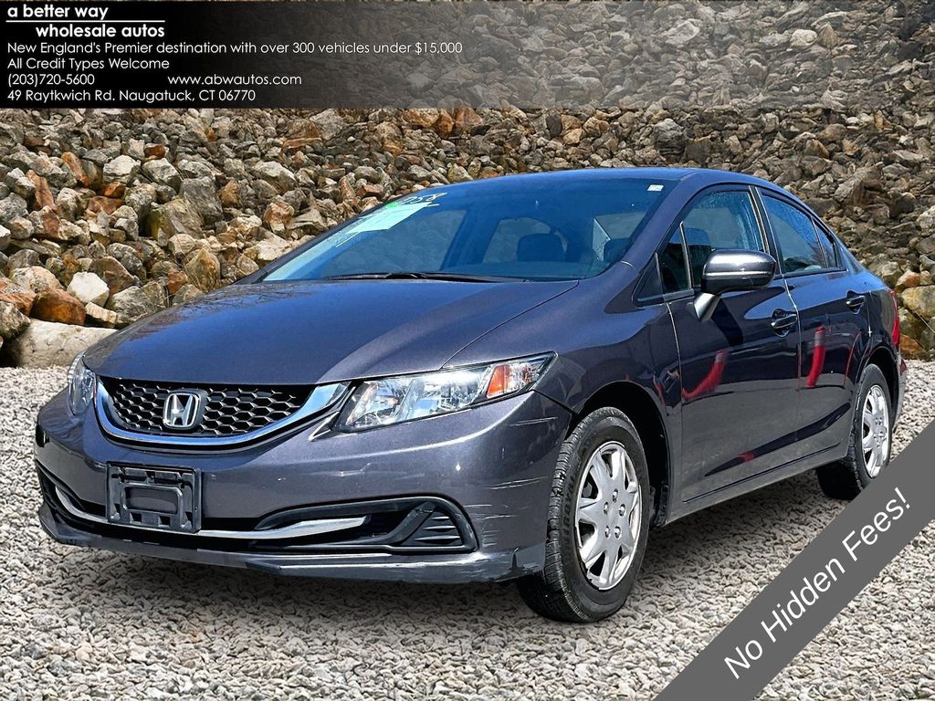 Gray 2014 Honda Civic Sedan Front-Wheel Drive Continuously Variable Transmission