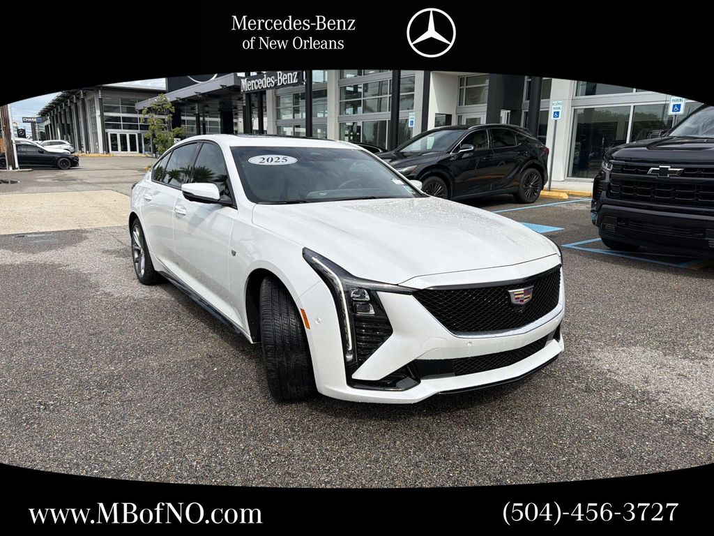 Crystal White Tricoat 2025 Cadillac CT5 Sedan Rear-Wheel Drive Automatic
