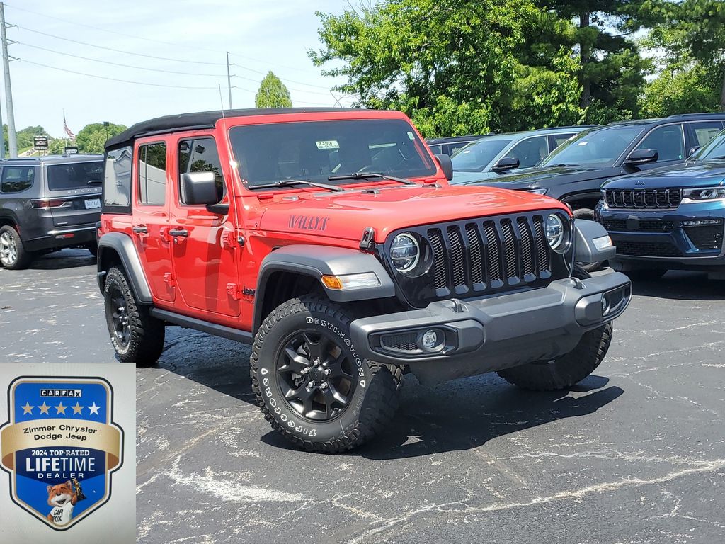 Firecracker Red Clearcoat 2022 Jeep Wrangler Unlimited Willys 4WD SUV / Crossover Four-Wheel Drive 8-Speed Automatic