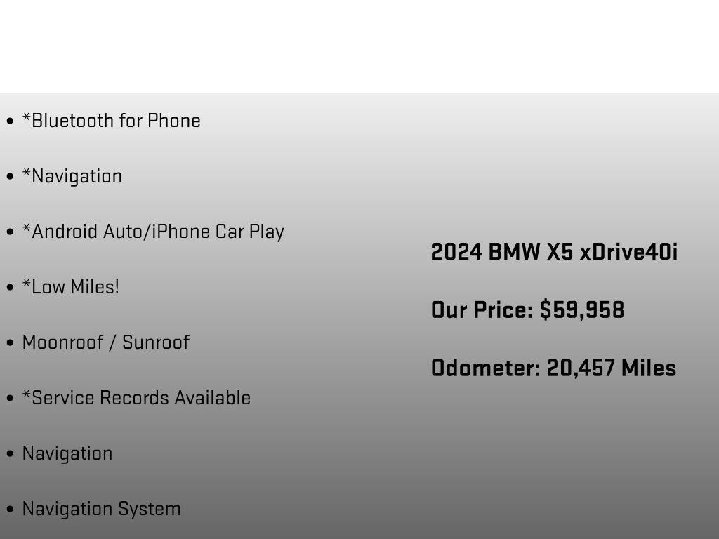 2024 BMW X5 xDrive40i Black at Klick Lewis Buick Chevrolet