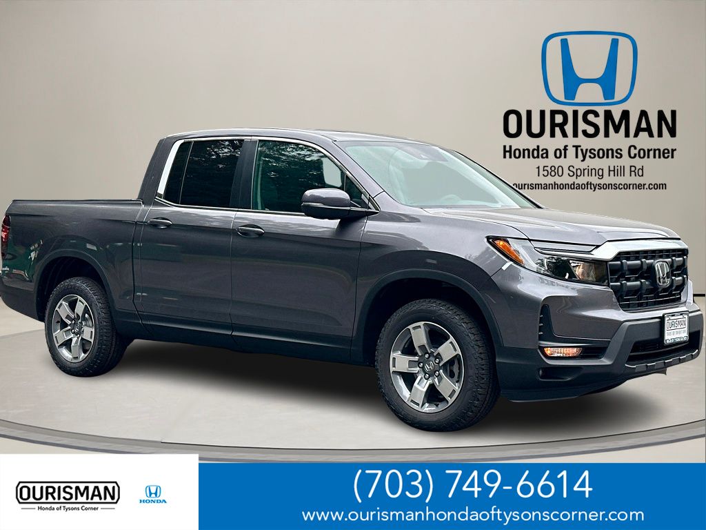 Gray (Modern Steel Metallic) 2025 Honda Ridgeline RTL AWD Pickup Truck All-Wheel Drive 9-Speed Automatic