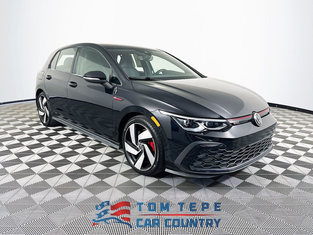 Deep Black Pearl 2024 Volkswagen Golf GTI Hatchback Front-Wheel Drive 7-Speed Dual Clutch