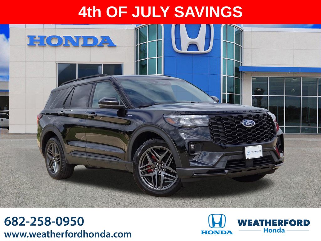 Black Metallic 2025 Ford Explorer SUV / Crossover All-Wheel Drive Automatic