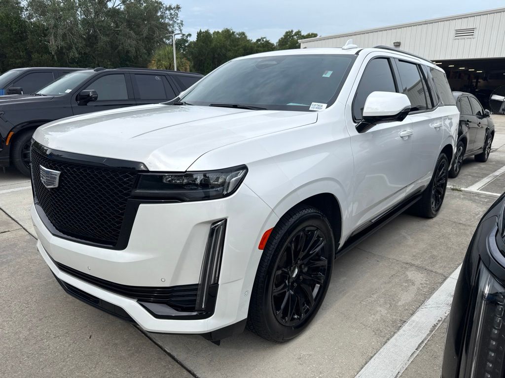 Crystal White Tricoat 2023 Cadillac Escalade SUV / Crossover Rear-Wheel Drive Automatic