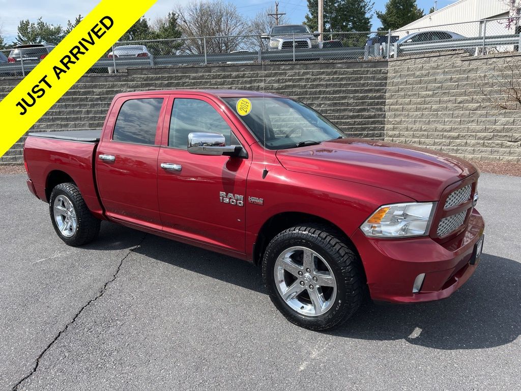Deep Cherry Red Crystal Pearlcoat 2014 RAM 1500 Express Crew Cab 4WD Pickup Truck Four-Wheel Drive 8-Speed Automatic