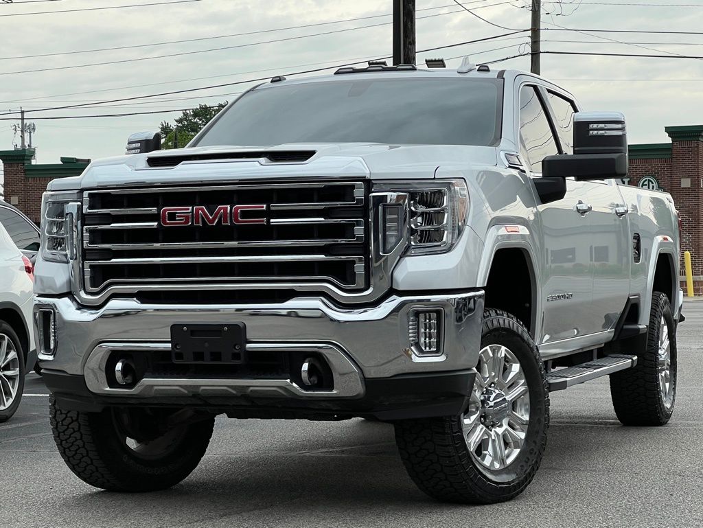 Quicksilver Metallic 2022 GMC Sierra 2500HD SLT Crew Cab 4WD Pickup Truck Four-Wheel Drive 6-Speed Automatic