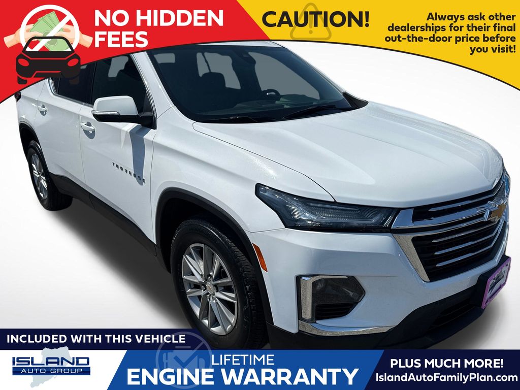 Summit White 2023 Chevrolet Traverse LT Cloth AWD SUV / Crossover Four-Wheel Drive 9-Speed Automatic