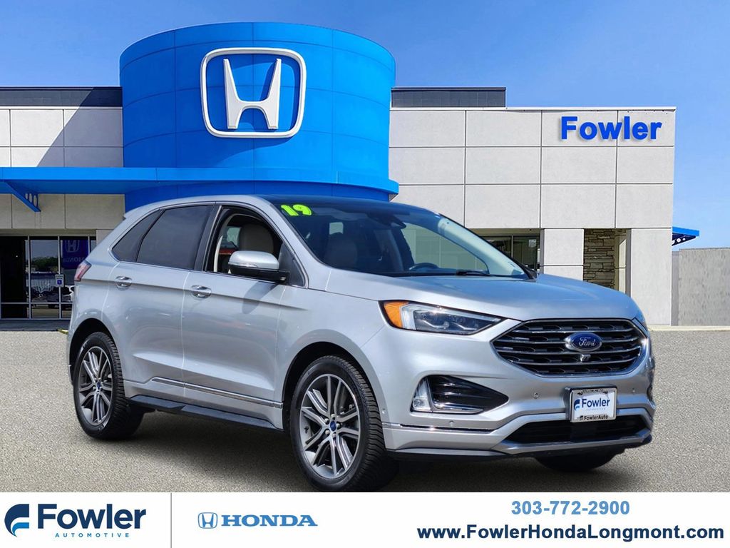 Ingot Silver 2019 Ford Edge Titanium AWD SUV / Crossover All-Wheel Drive 8-Speed Automatic