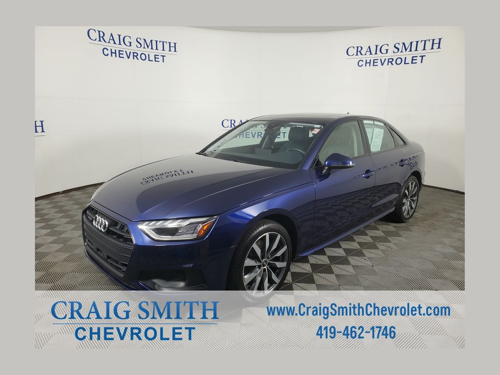 Blue Metallic 2023 Audi A4 Sedan All-Wheel Drive 7-Speed Automatic