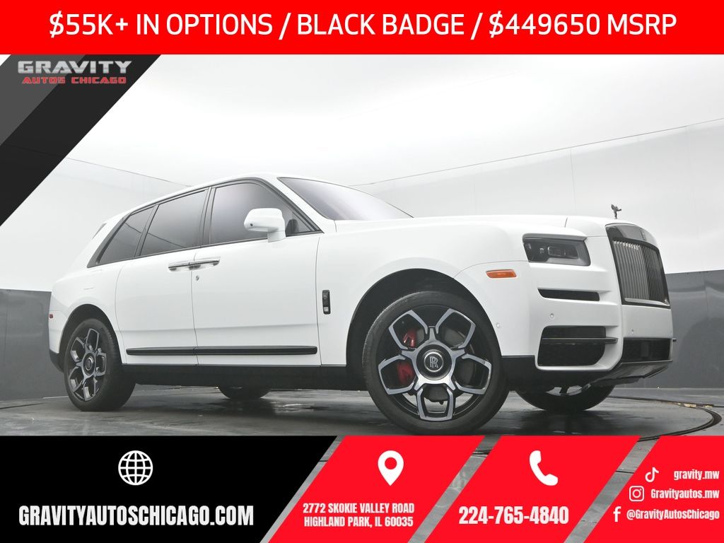 Arctic White 2021 Rolls-Royce Cullinan Black Badge AWD SUV / Crossover All-Wheel Drive 8-Speed Automatic