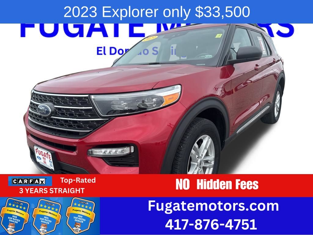 Red Metallic 2023 Ford Explorer SUV / Crossover All-Wheel Drive Automatic