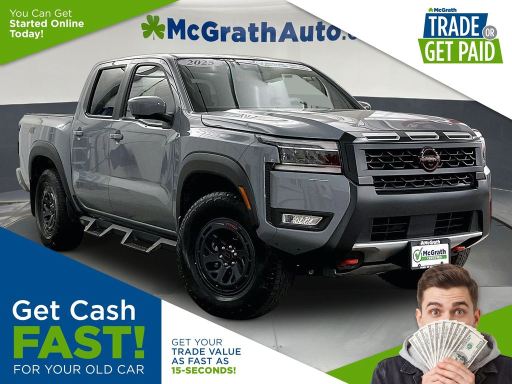 Boulder Gray Pearl 2025 Nissan Frontier Pickup Truck Four-Wheel Drive 9-Speed Automatic Overdrive
