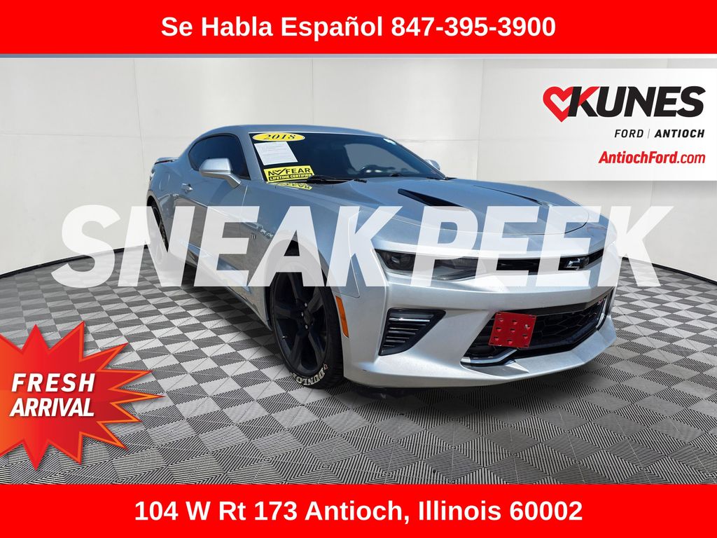 Silver 2018 Chevrolet Camaro Coupe Rear-Wheel Drive 8-Speed Automatic