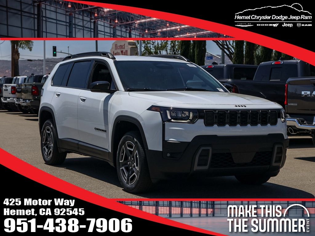 Bright White Clearcoat 2026 Jeep Cherokee SUV / Crossover Four-Wheel Drive Continuously Variable Transmission