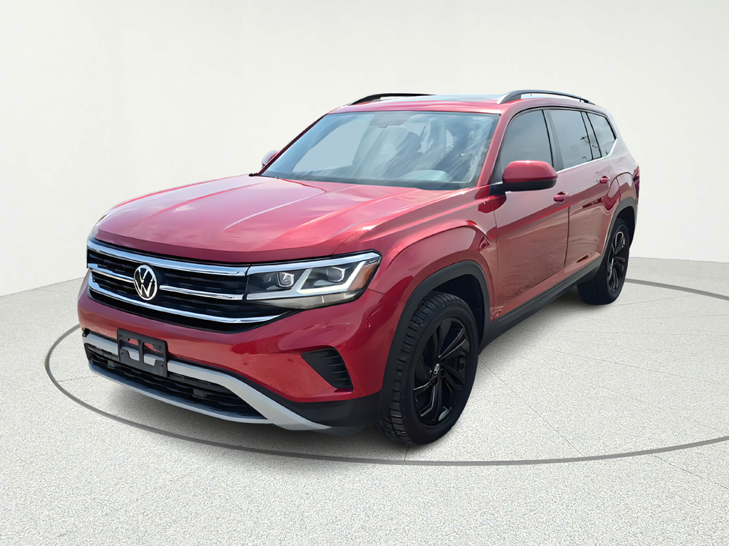 2022 Volkswagen Atlas 3.6L V6 SE w/Technology Red at DeMontrond Auto Country