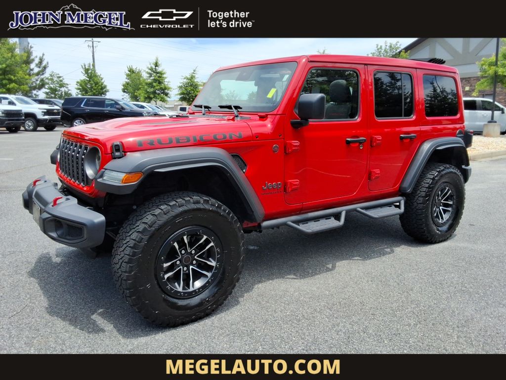 Firecracker Red Clearcoat 2024 Jeep Wrangler Rubicon 4-Door 4WD SUV / Crossover Four-Wheel Drive 8-Speed Automatic