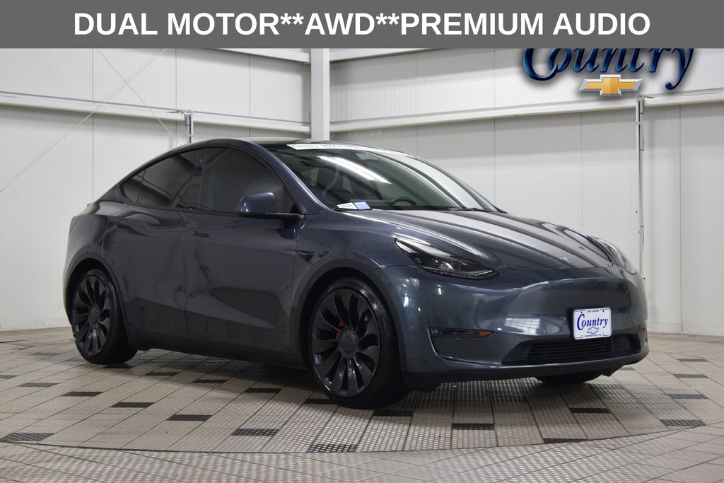 Midnight Silver Metallic 2022 Tesla Model Y SUV / Crossover All-Wheel Drive 1-Speed Automatic