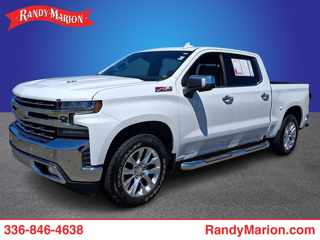 Summit White 2021 Chevrolet Silverado 1500 LTZ Crew Cab 4WD Pickup Truck Four-Wheel Drive Automatic