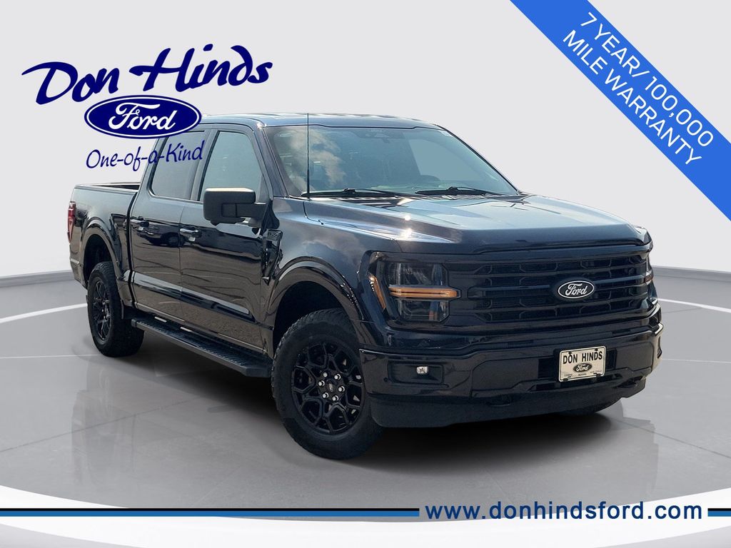 Blue 2024 Ford F-150 Pickup Truck Four-Wheel Drive Automatic